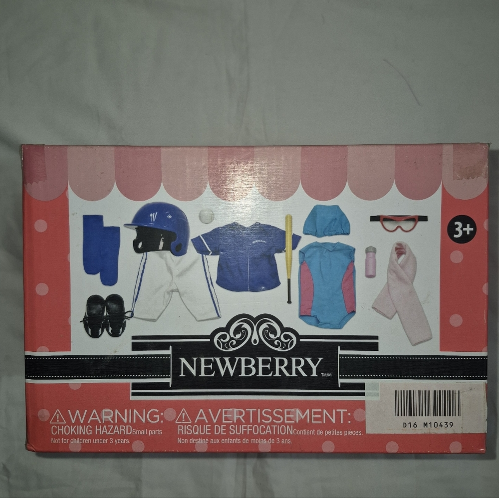 🆕️Newberry 18" Doll Baseball And Swimming  Clothing Sets